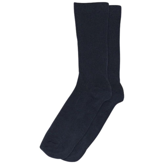 MP Navy Fine Cotton Rib Strømper