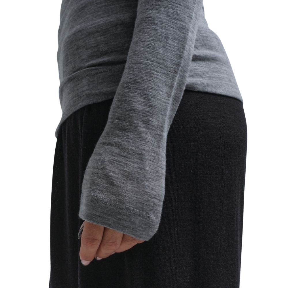 By Basics Grå melange Roll Neck