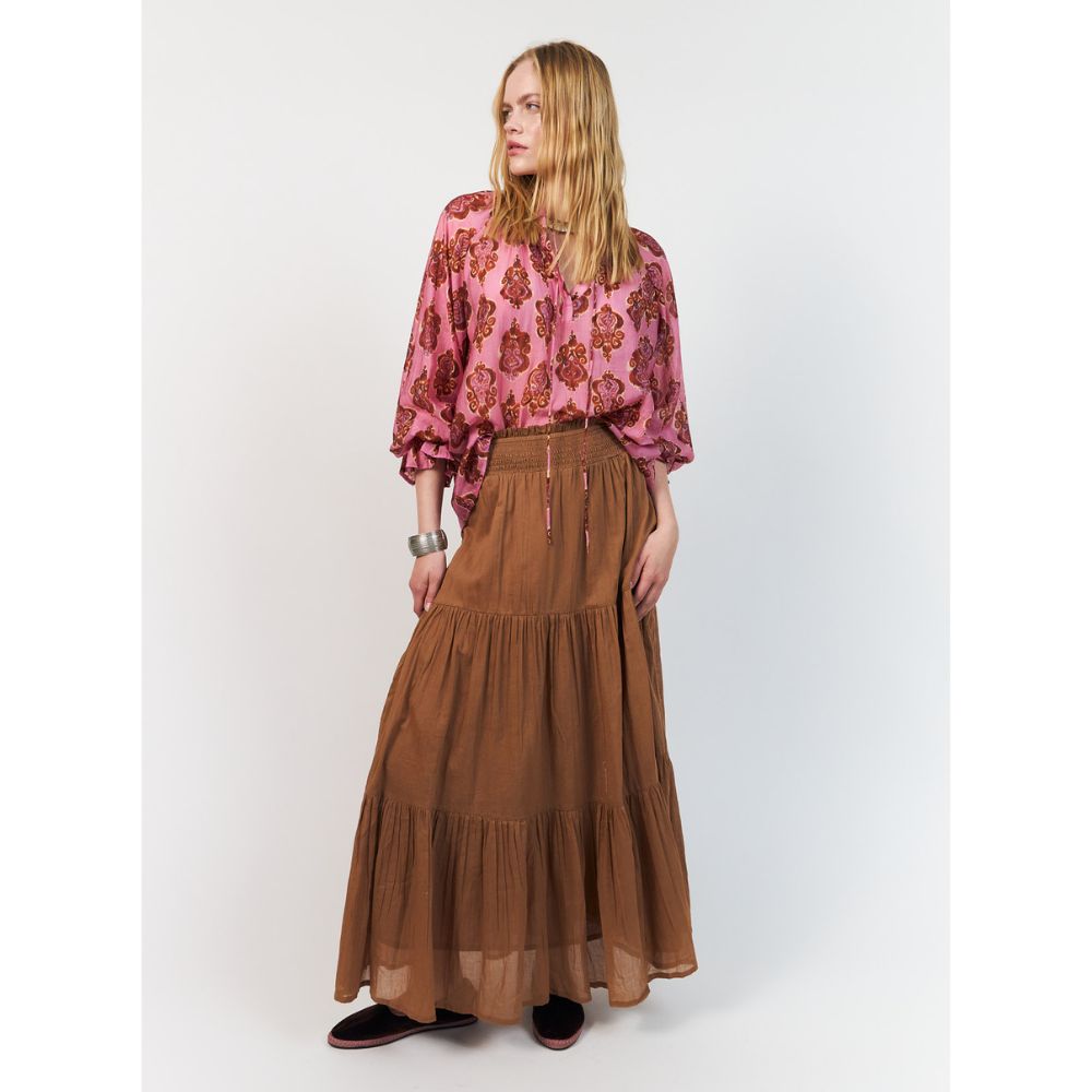 Lollys Laundry Camel Diamond Maxi Skirt