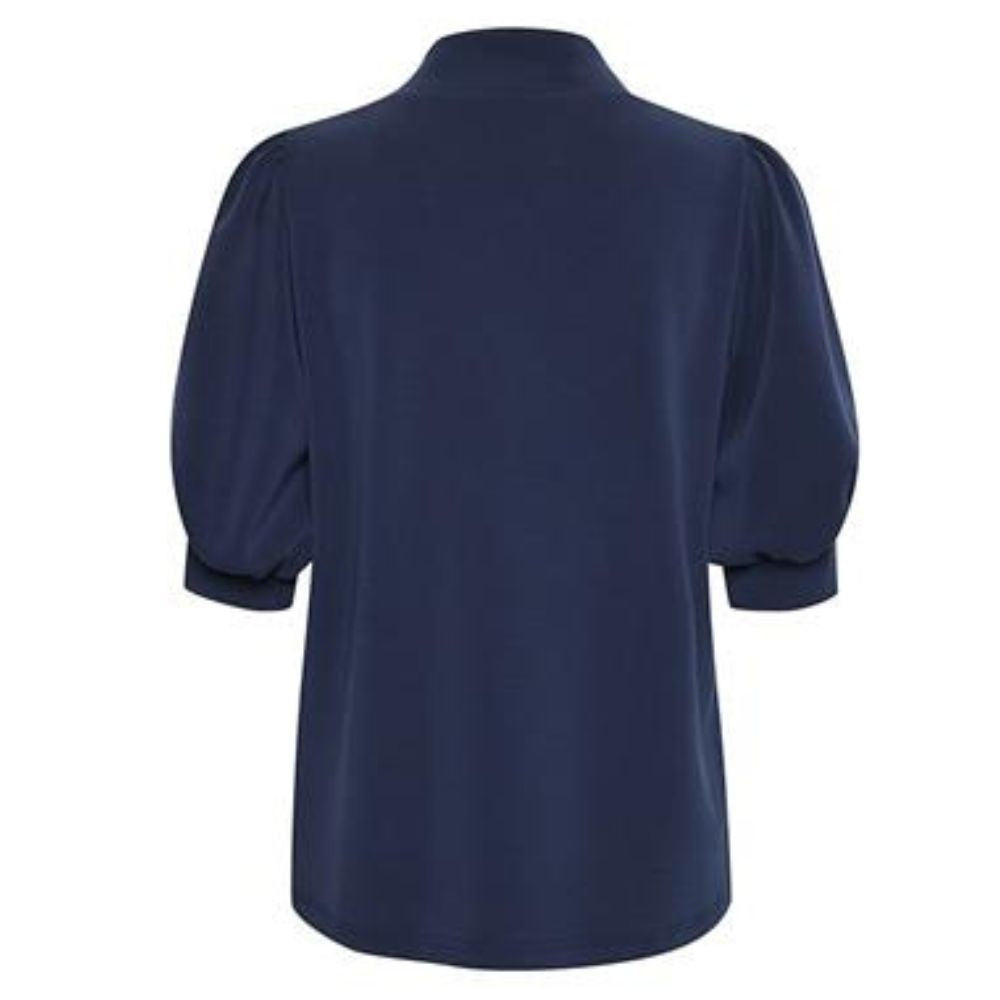 My Essential Wardrobe Navy The Puff Blouse