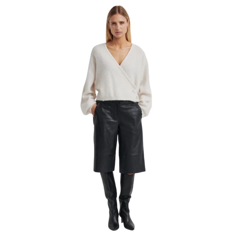 Second Female Sort Letho Leather Shorts