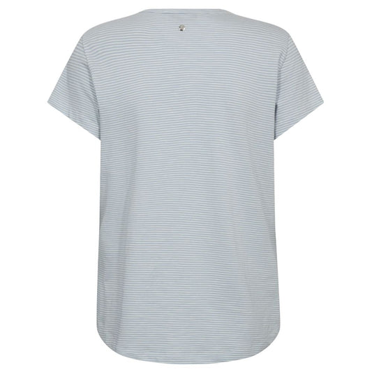 Mos Mosh L.Blå Camp Stripe Tee