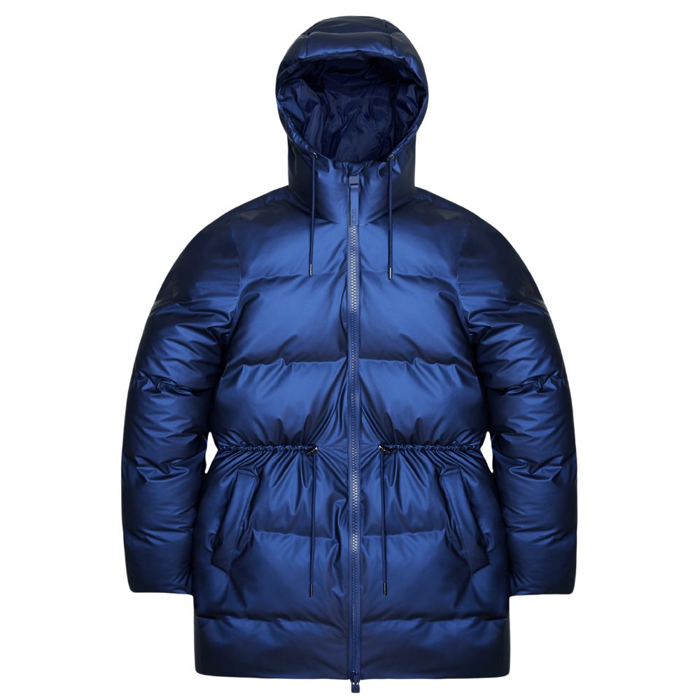 RAINS Blå Alta Long Puffer String W Jacket W3T4