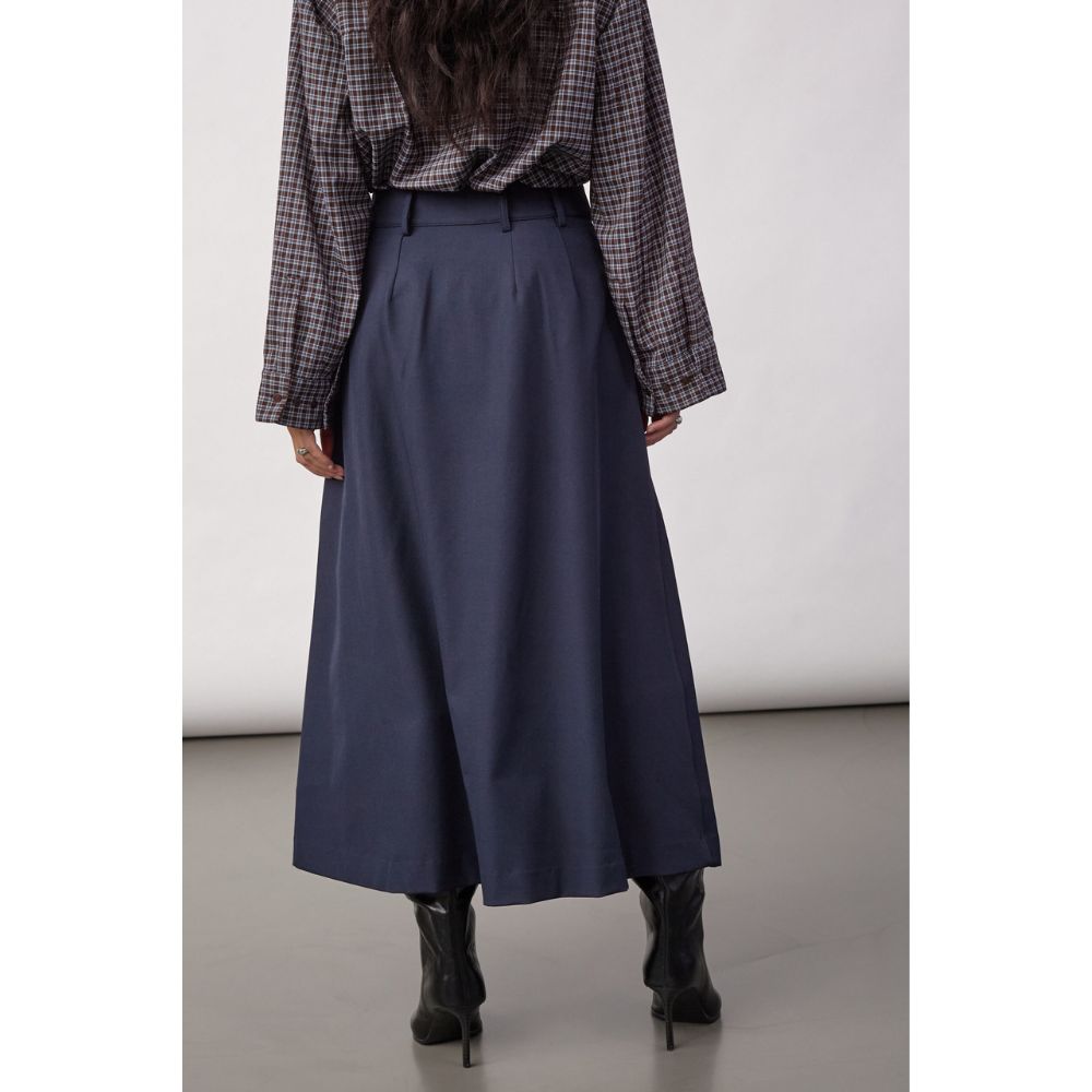 Co'Coture Navy Luna New Pocket Pleat Skirt