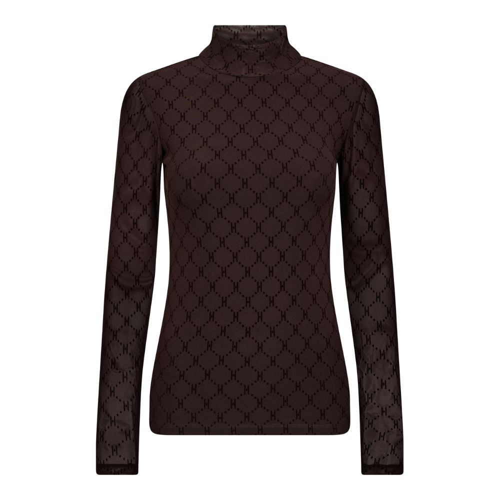 Hype The Detail Brown Mesh High Neck