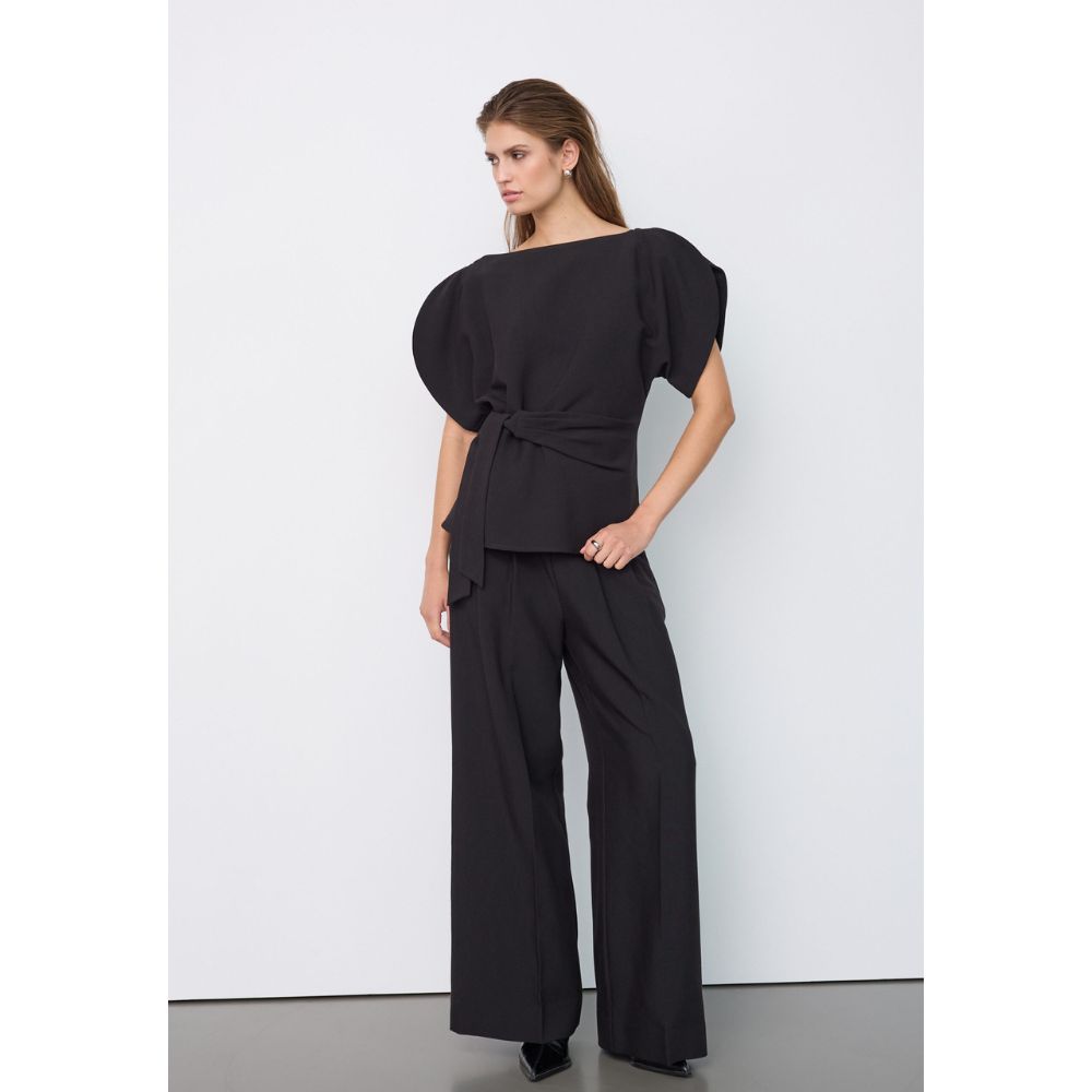 Co´coture Sort Acile Pleat Bluse