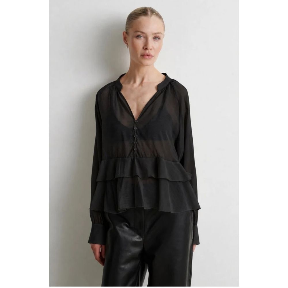 Second Female Black Tundra Frill Blouse