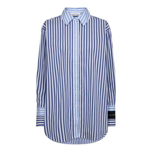L'AMITIE Blå Lark Mix Stripe Shirt