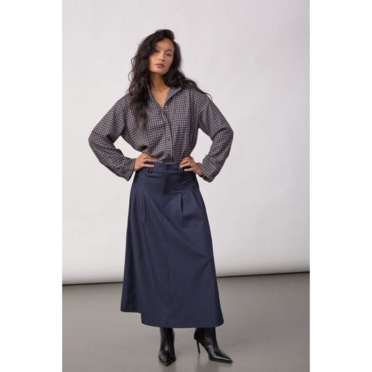 Co'Coture Navy Luna New Pocket Pleat Skirt