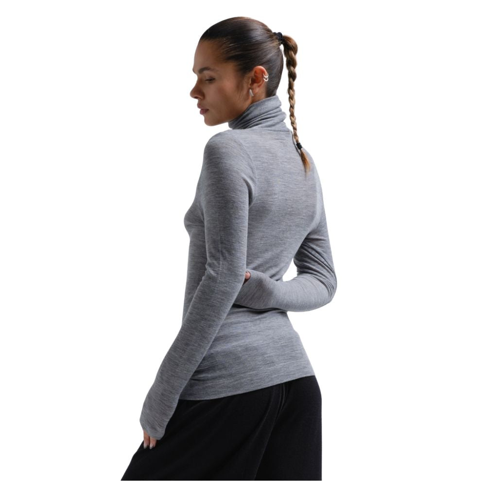 By Basics Grå melange Roll Neck