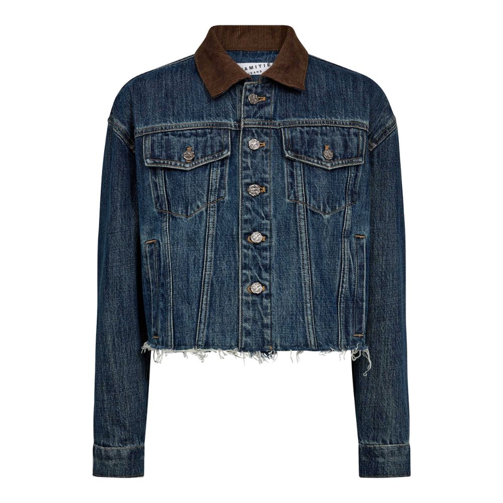 L'AMITIE Denim Blue Denize Crop Jacket