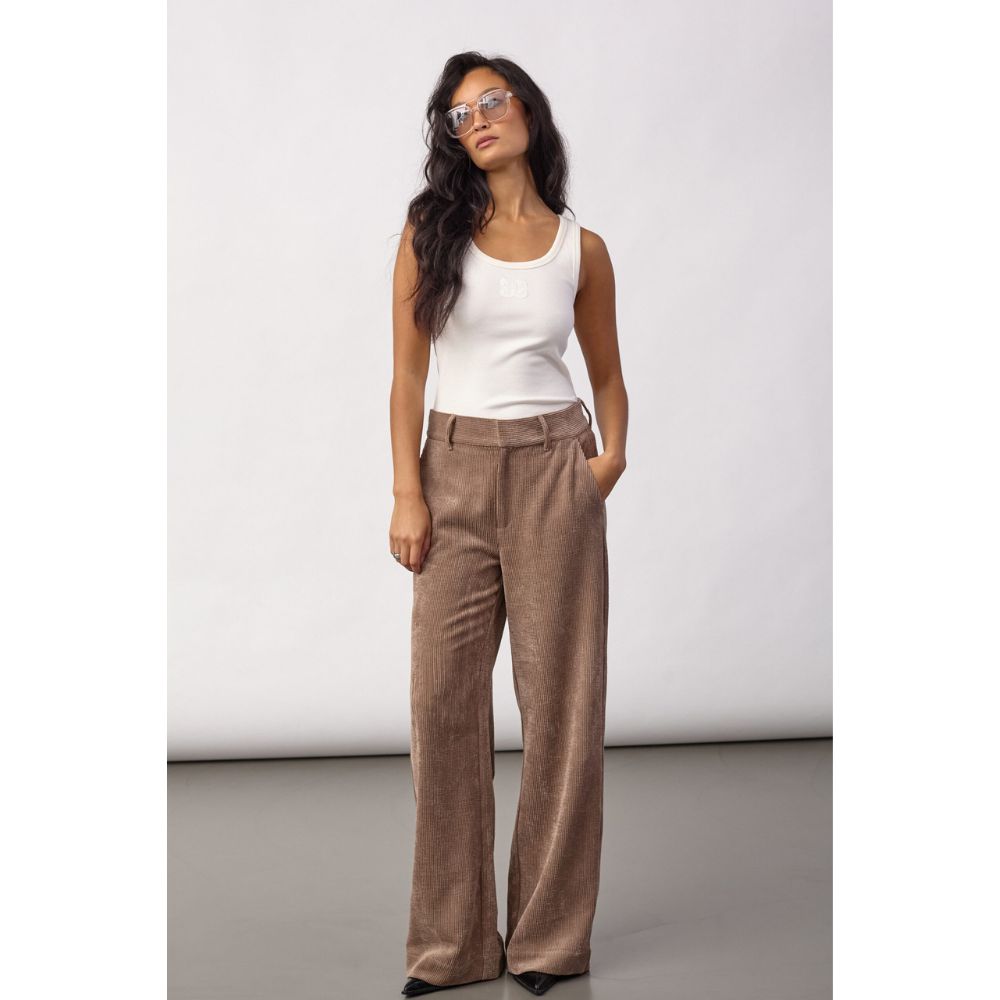 Co'Couture Walnut Daisy Cord Pant