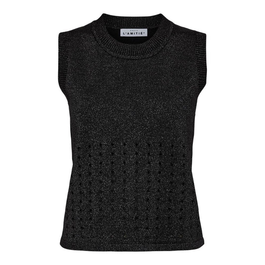L'amitié Sort Hole Lurex Knit top