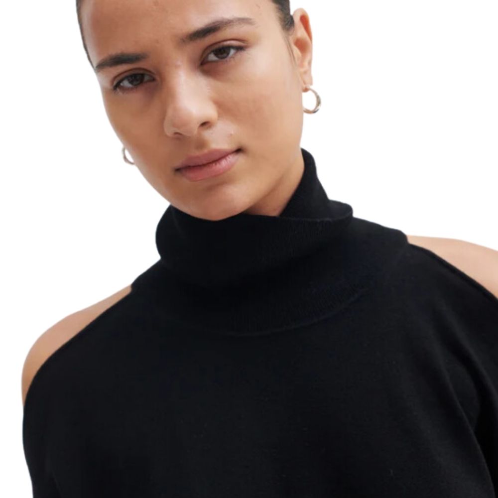 Second Female Black Juva Knit T-Neck