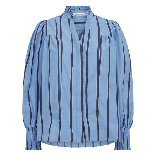 Co'Couture Sky Blue Tessie Stripe Shirt