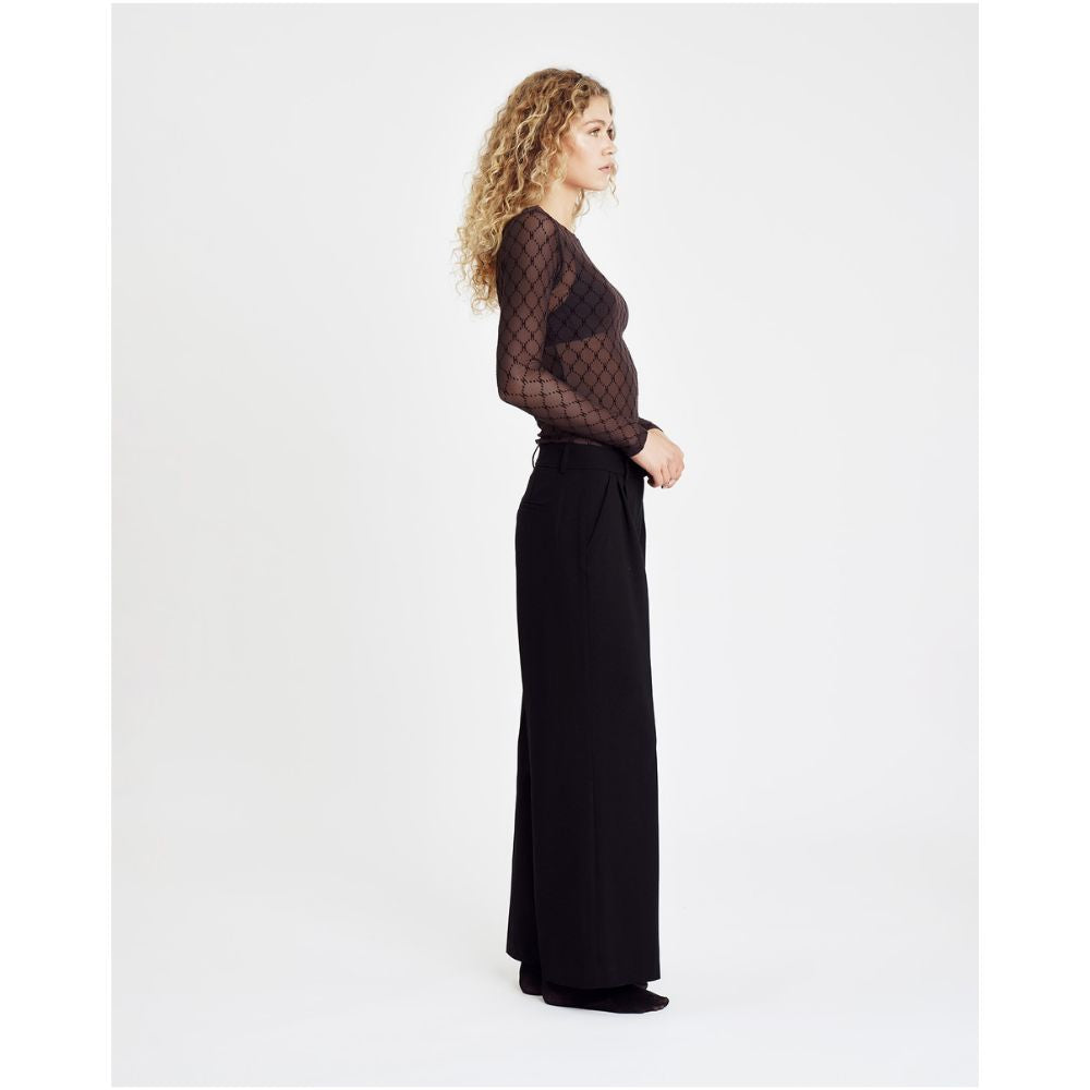 HypeTheDetail Brun Mesh  Bluse