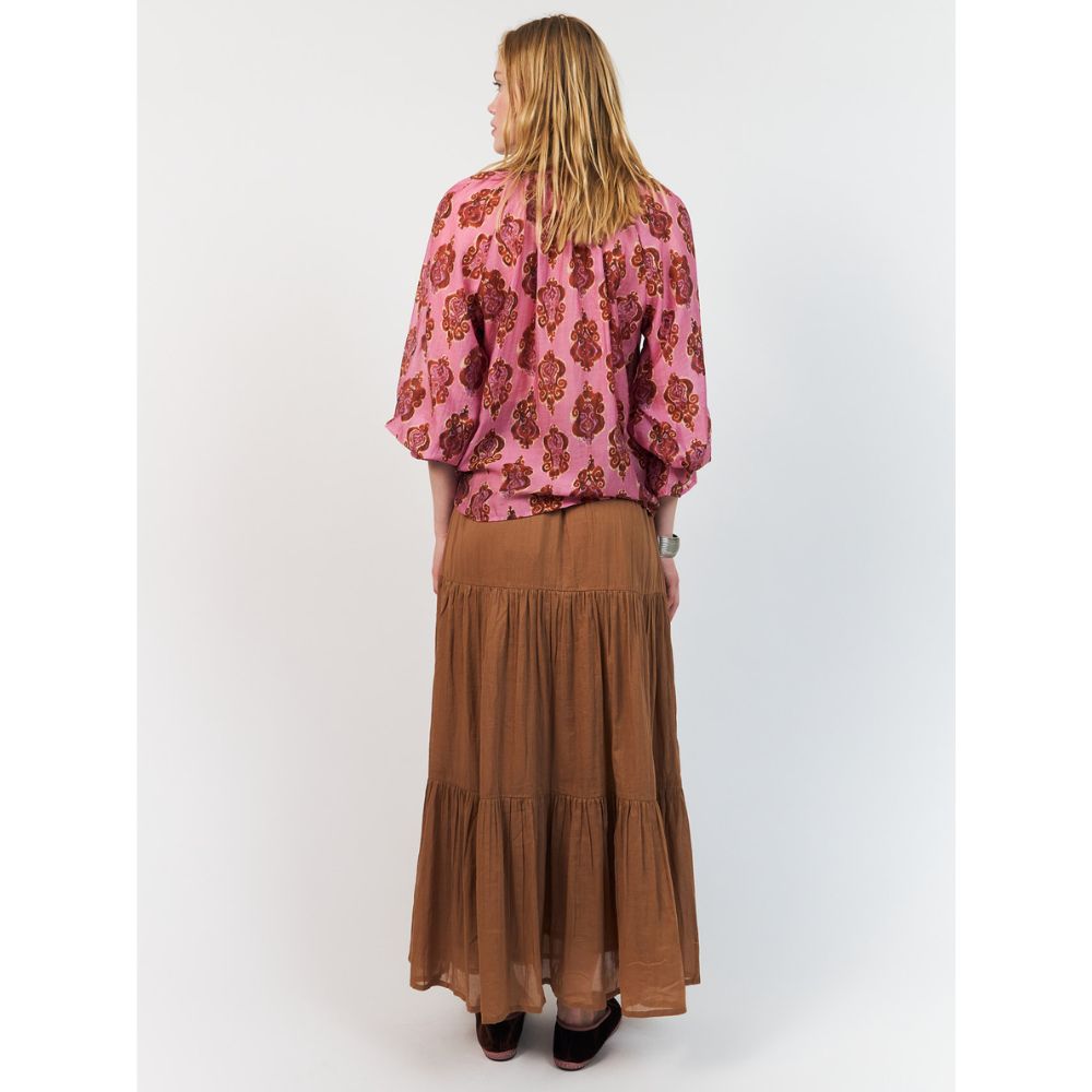 Lollys Laundry Camel Diamond Maxi Skirt