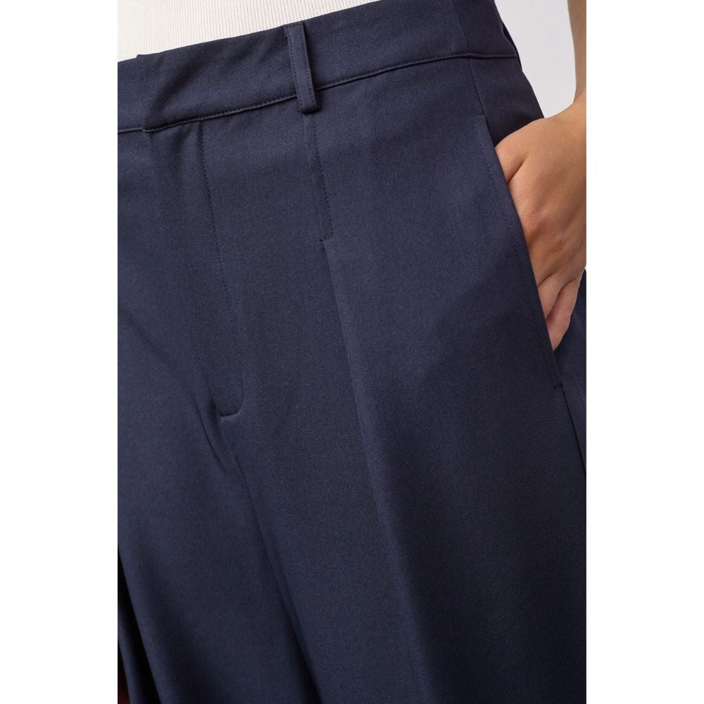 Co'Coture Navy Luna Pleat Pants