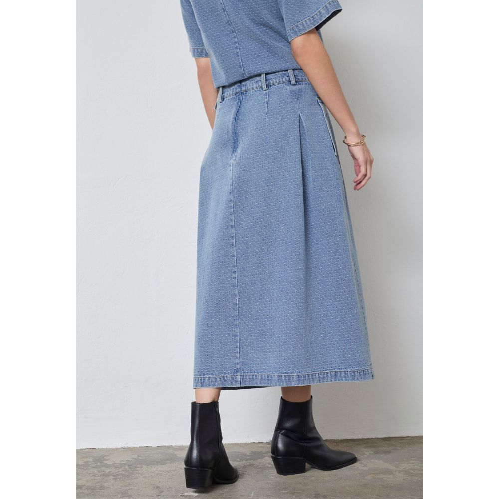 Co'Couture Blue Anya Pleat Skirt