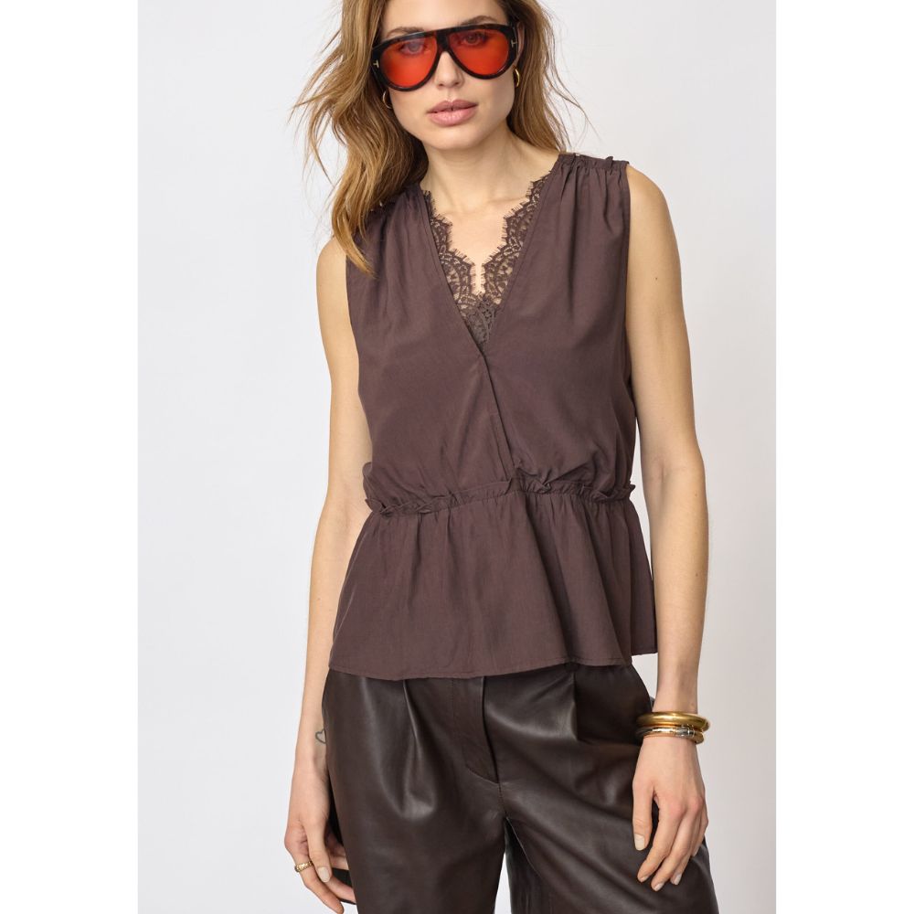 Co'couture Brun Sunny Lace Top