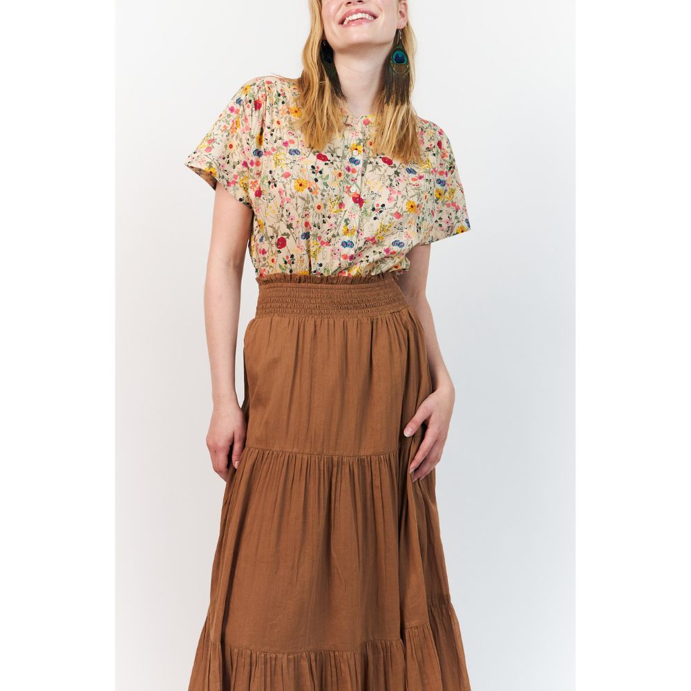 Lollys Laundry Camel Diamond Maxi Skirt