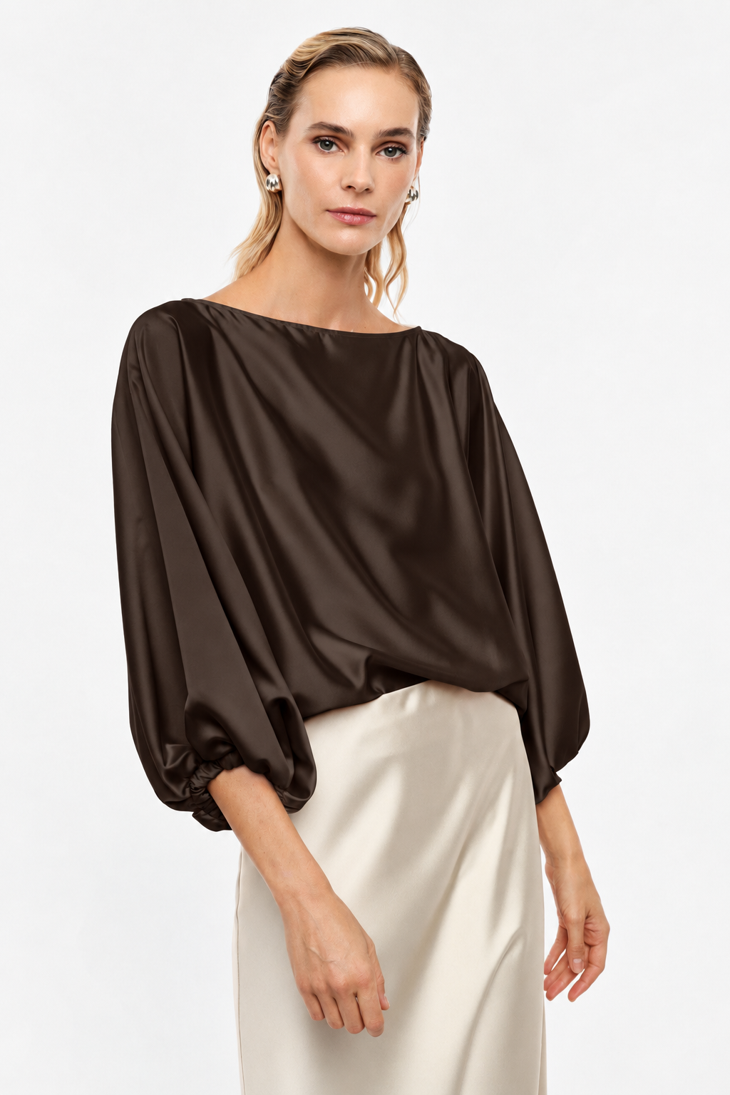 Imperial Dark Coffee Tam Blouse