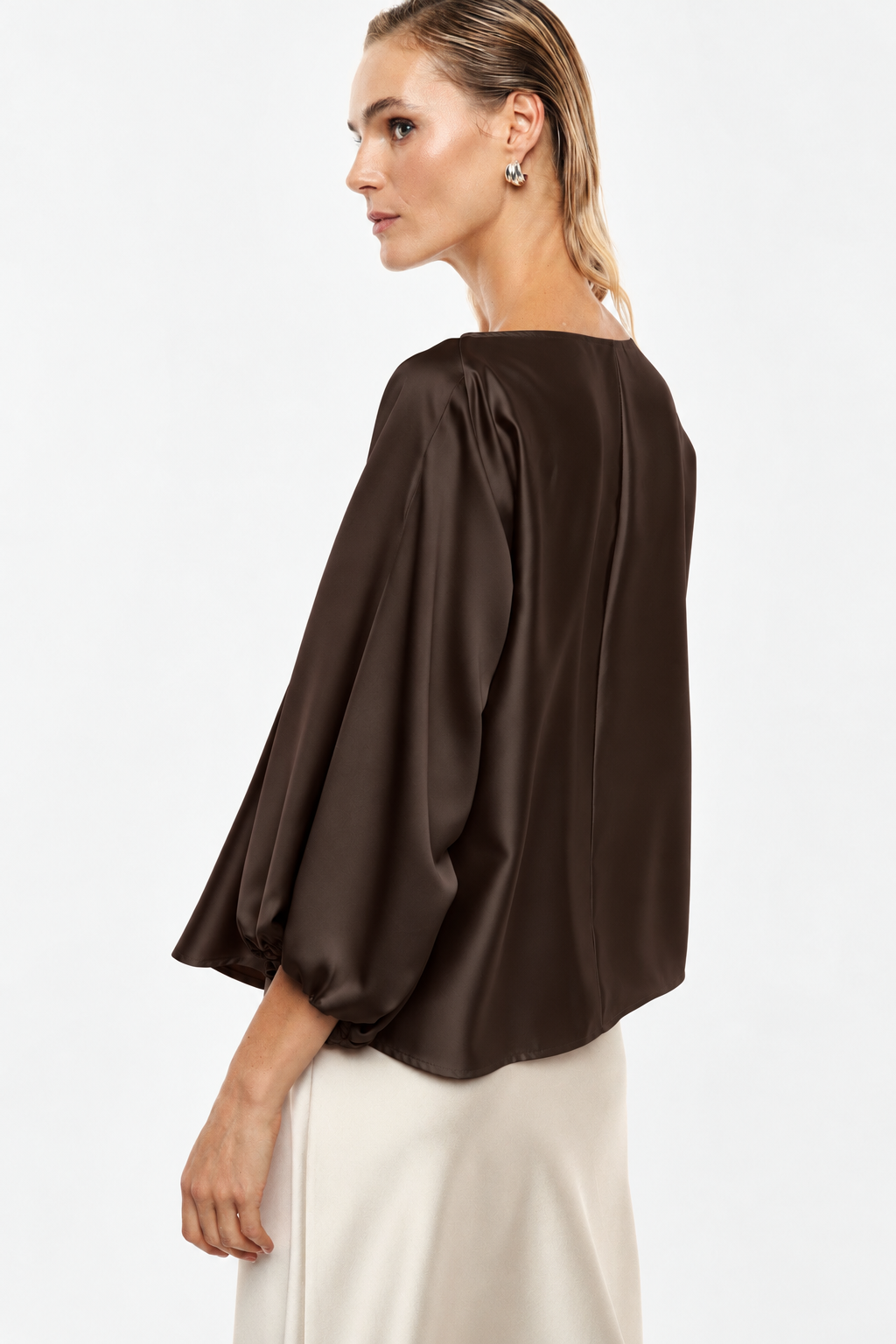 Imperial Dark Coffee Tam Blouse
