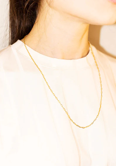 House Of Vincent Gold Basic Box Chain Necklace Gilded