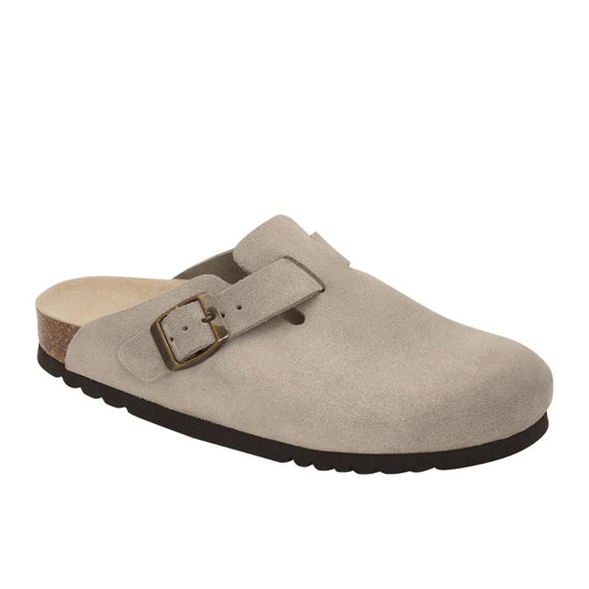 Scholl Dark Beige Suede Clogs