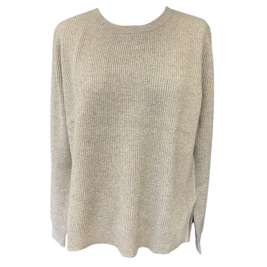 Rosas Camel Brown Melange Cashmere Rib Blouse