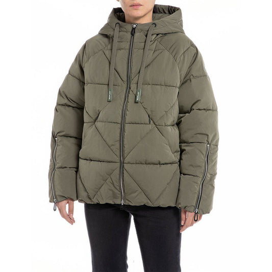 Replay Dusty Green Puffer Jacket