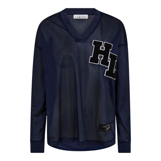 L'amitié Navy Haute Drift Blouse