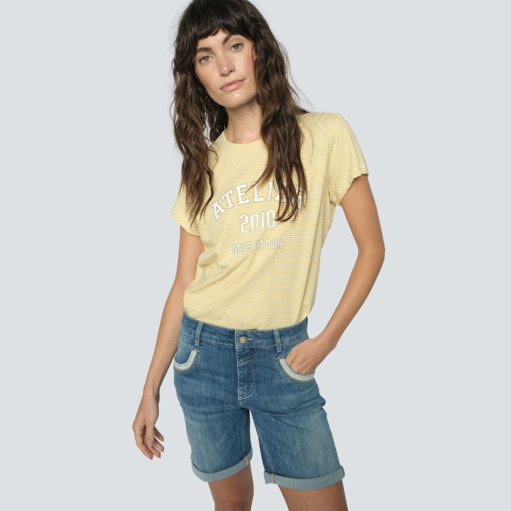 Mos Mosh Mid Blue Naomi Salute Shorts