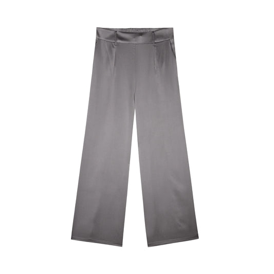 Charlotte Sparre Brown Solid Wide Pants
