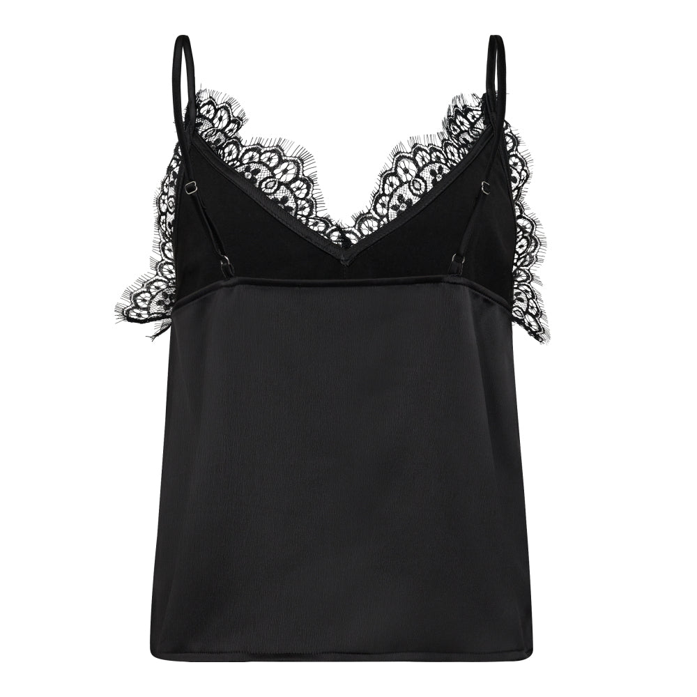 Co´couture Black Denise Lace Mix Top