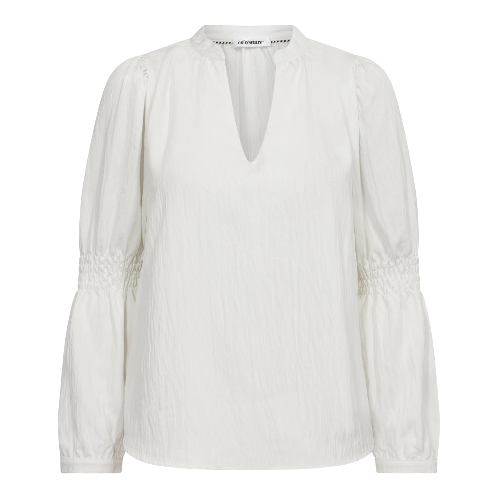 Co´Couture White Sueda Smock Sleeve