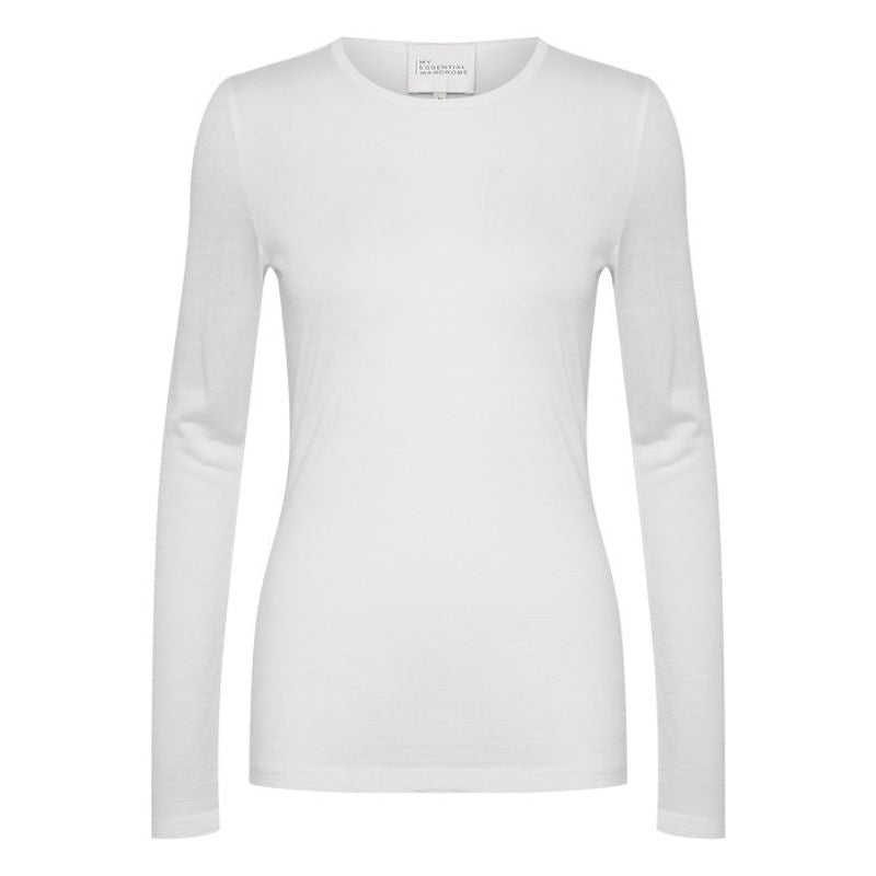 My Essential Wardrobe Off White The Oneck Long Sleeve