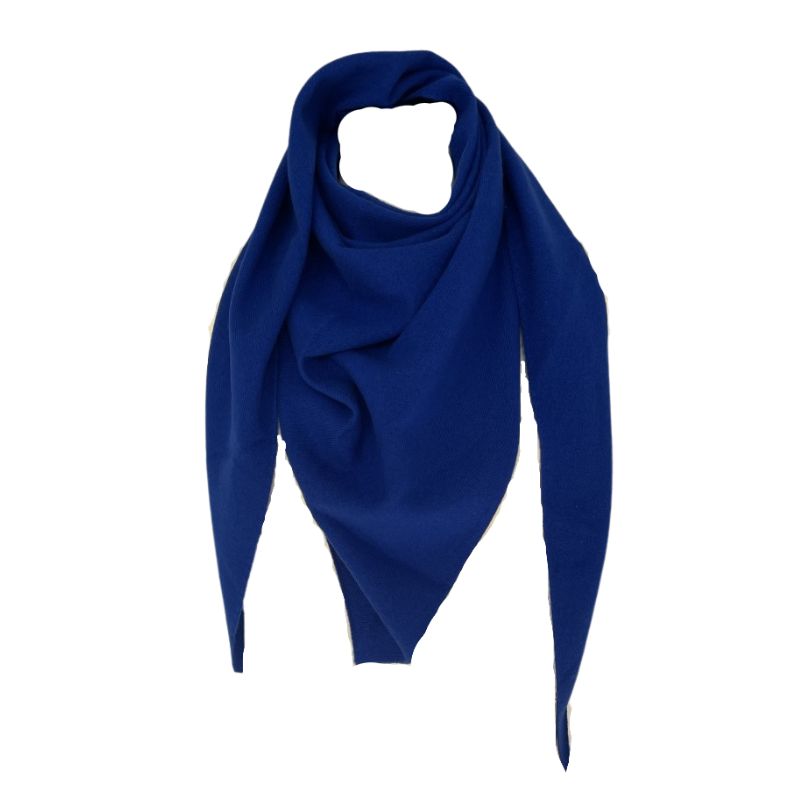 Rosas Cobolt Triangle Scarf Cashmere