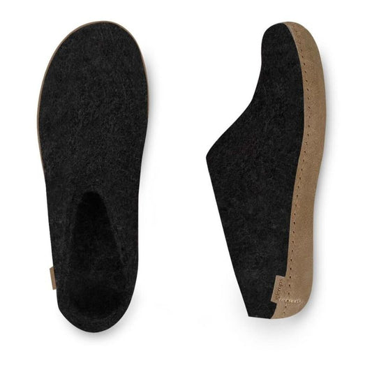 Glerups Charcoal Slip-On W. Leather Sole