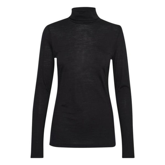 My Essential Wardrobe Black The Rollneck
