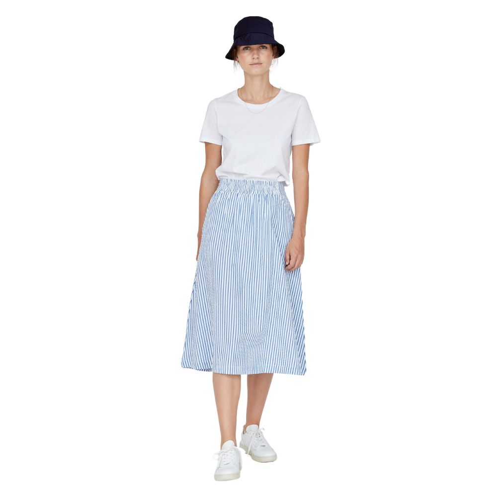 Basic Apparel Limoges/Bright White Tilde Skirt GOTS