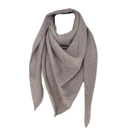 Rosas Beige Melange Scarf Triangle Cashmere