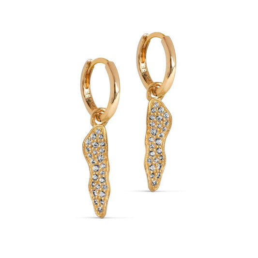 Enamel Clear Sparkling Julia Hoops