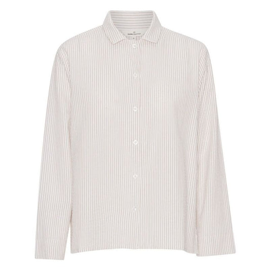 Basic Apparel Feather Grey/Whisper White Juna PJ Shirt GOTS