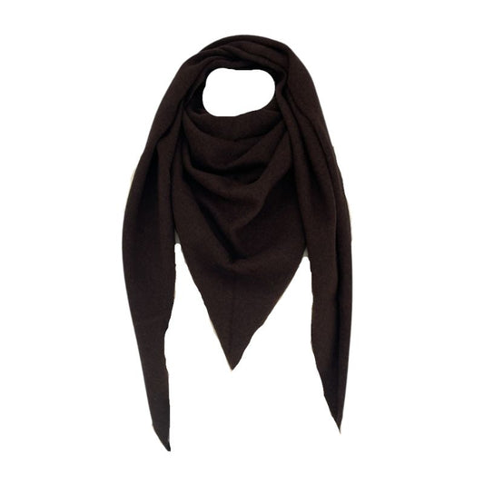 Rosas Brown Triangle Scarf Cashmere