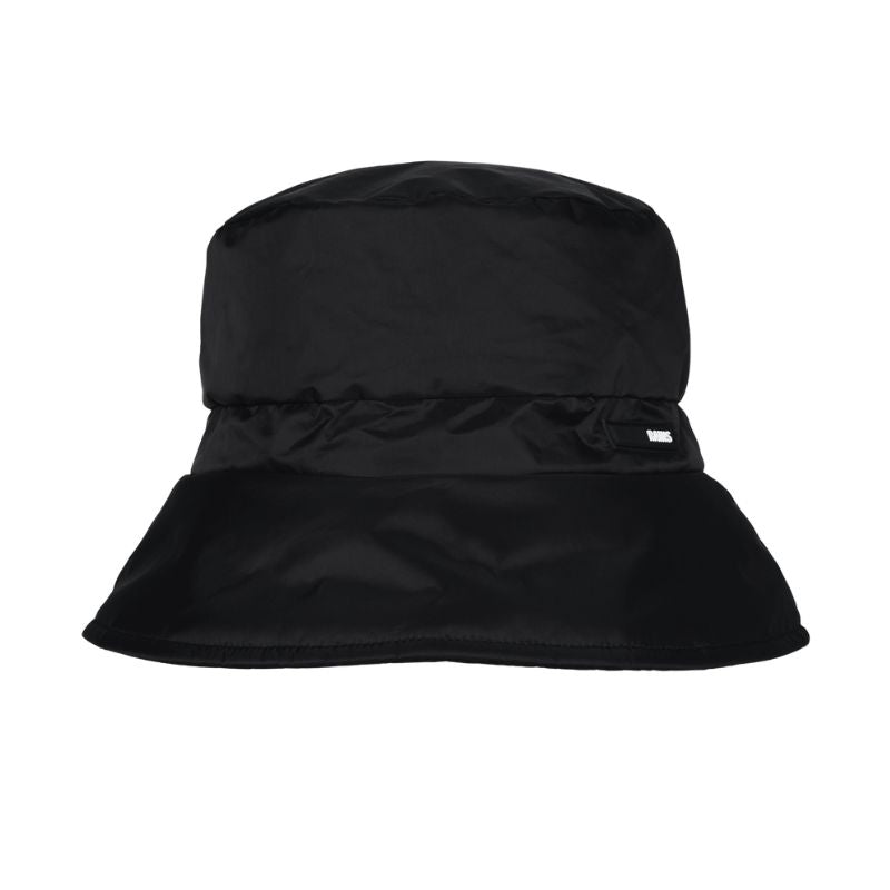 Rains Black Padded Nylon Bucket Hat