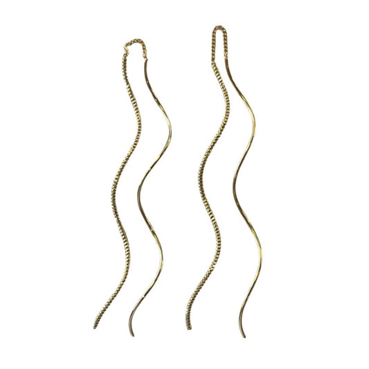 Friihof Siig Gold Wave Earrings