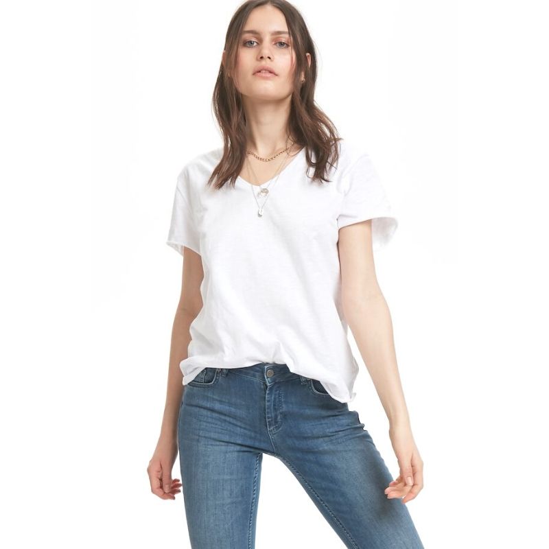 Denim Hunter The VTee White